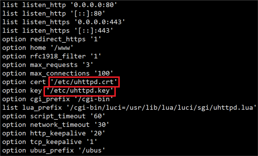OpenWRT开启https访问